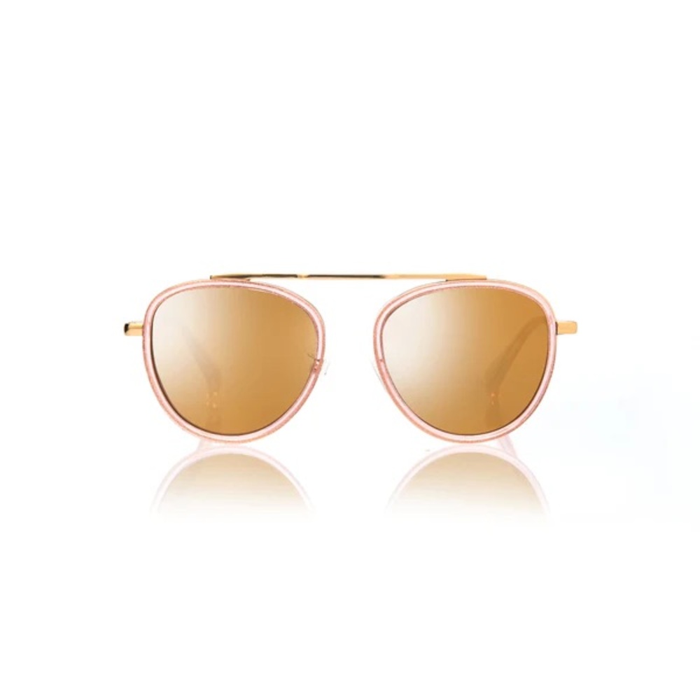 Blanc and Eclare Stockholm (Orange Pearl And Gold Metal With Gold Mirror Lens)